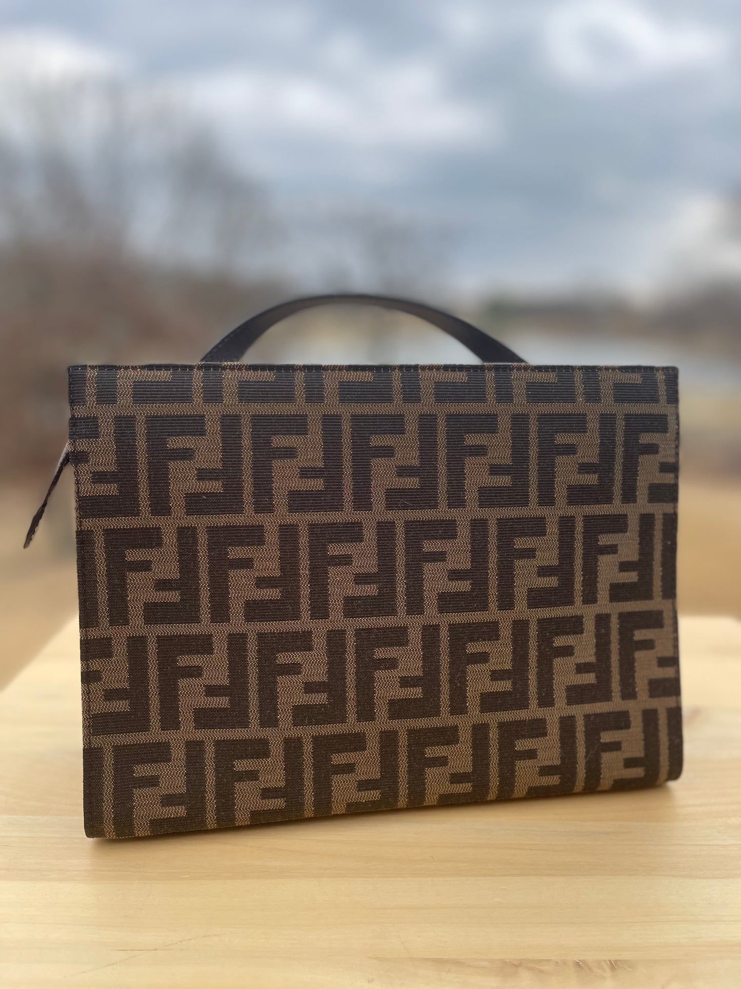 Fendi Tobacco Zucca Canvas and Leather Demi Jour Shoulder Bag