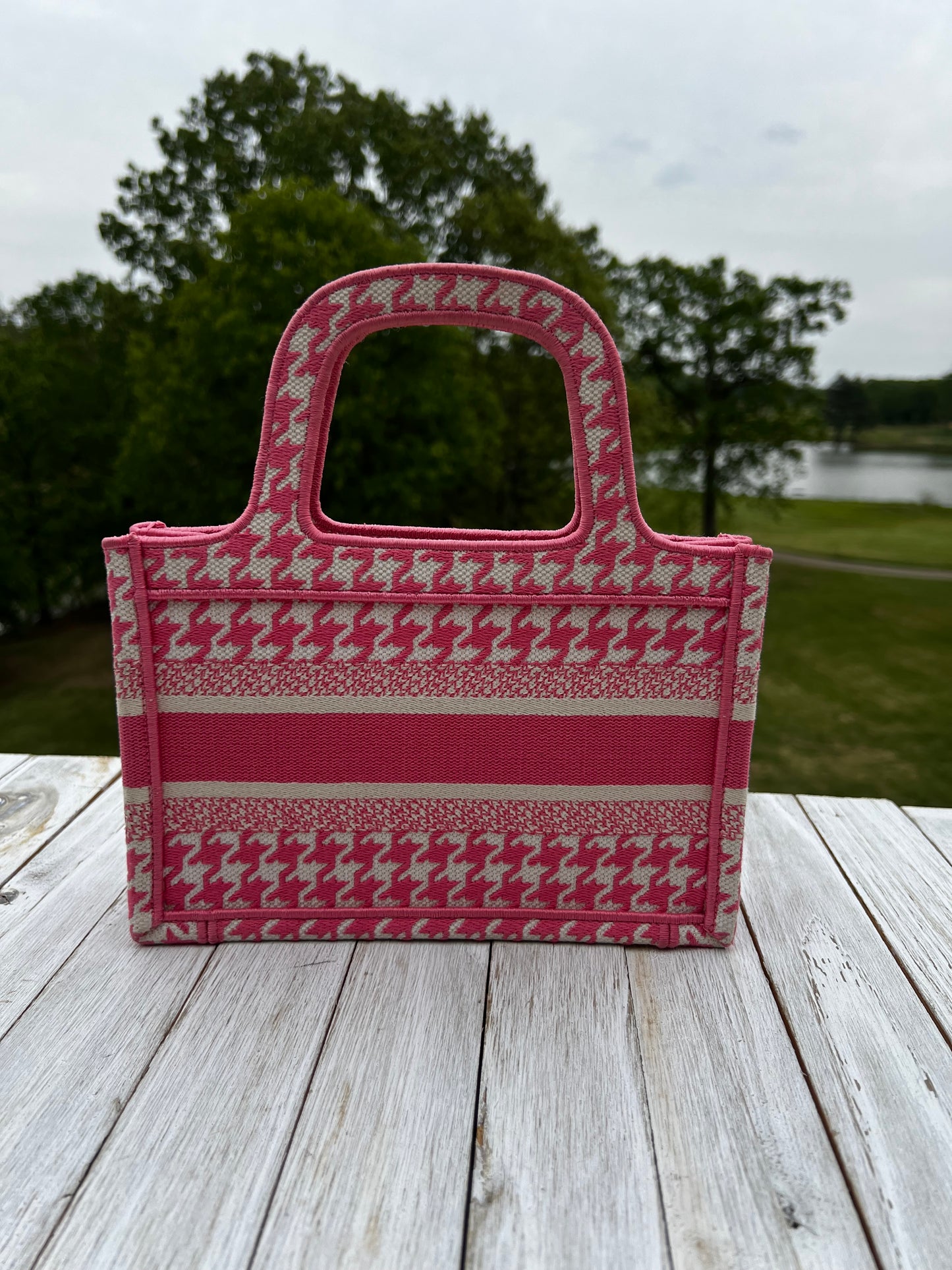 CHRISTIAN DIOR
Canvas Embroidered Mini Toile De Jouy Book Tote