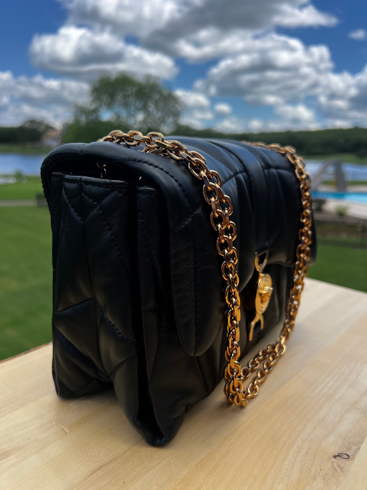 VERSACE
Nappa Quilted Kleio Shoulder Bag