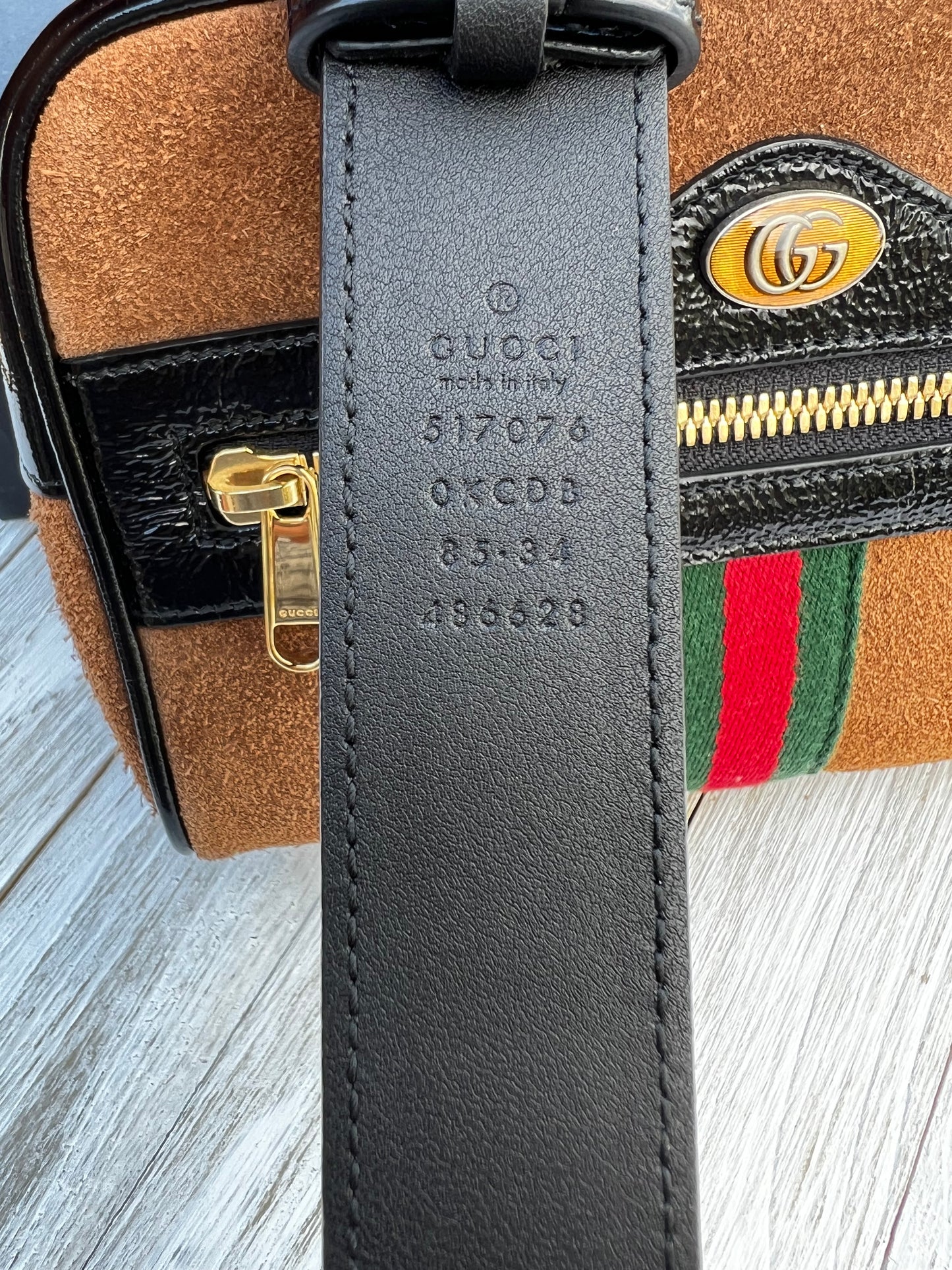 GUCCI Small Ophidia Belt Bag – Brown Suede