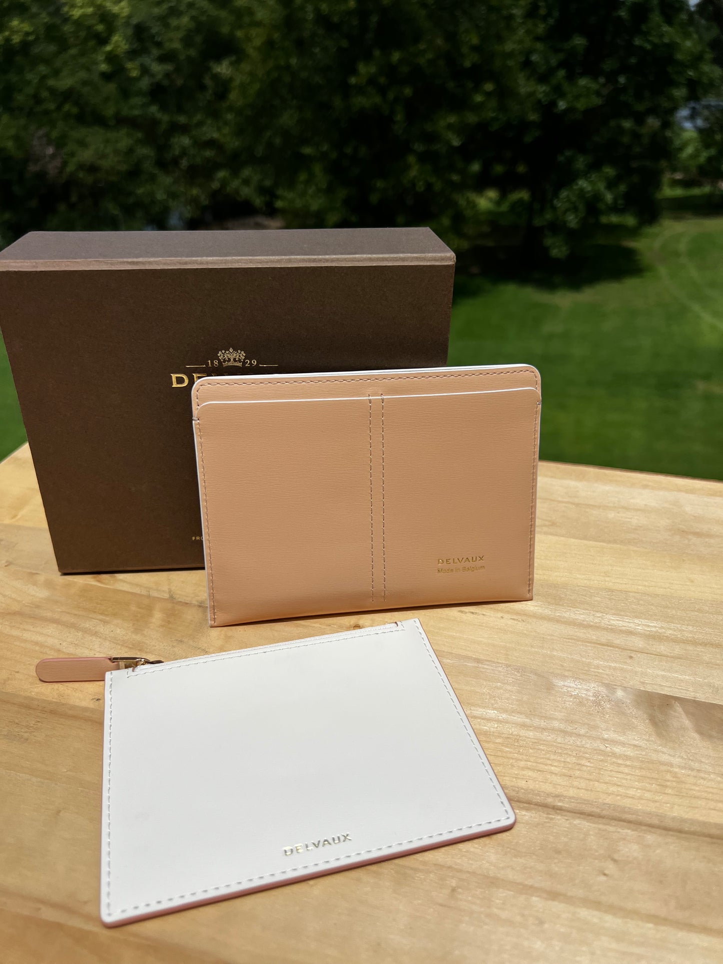 DELVAUX Beige Magritte Card Case