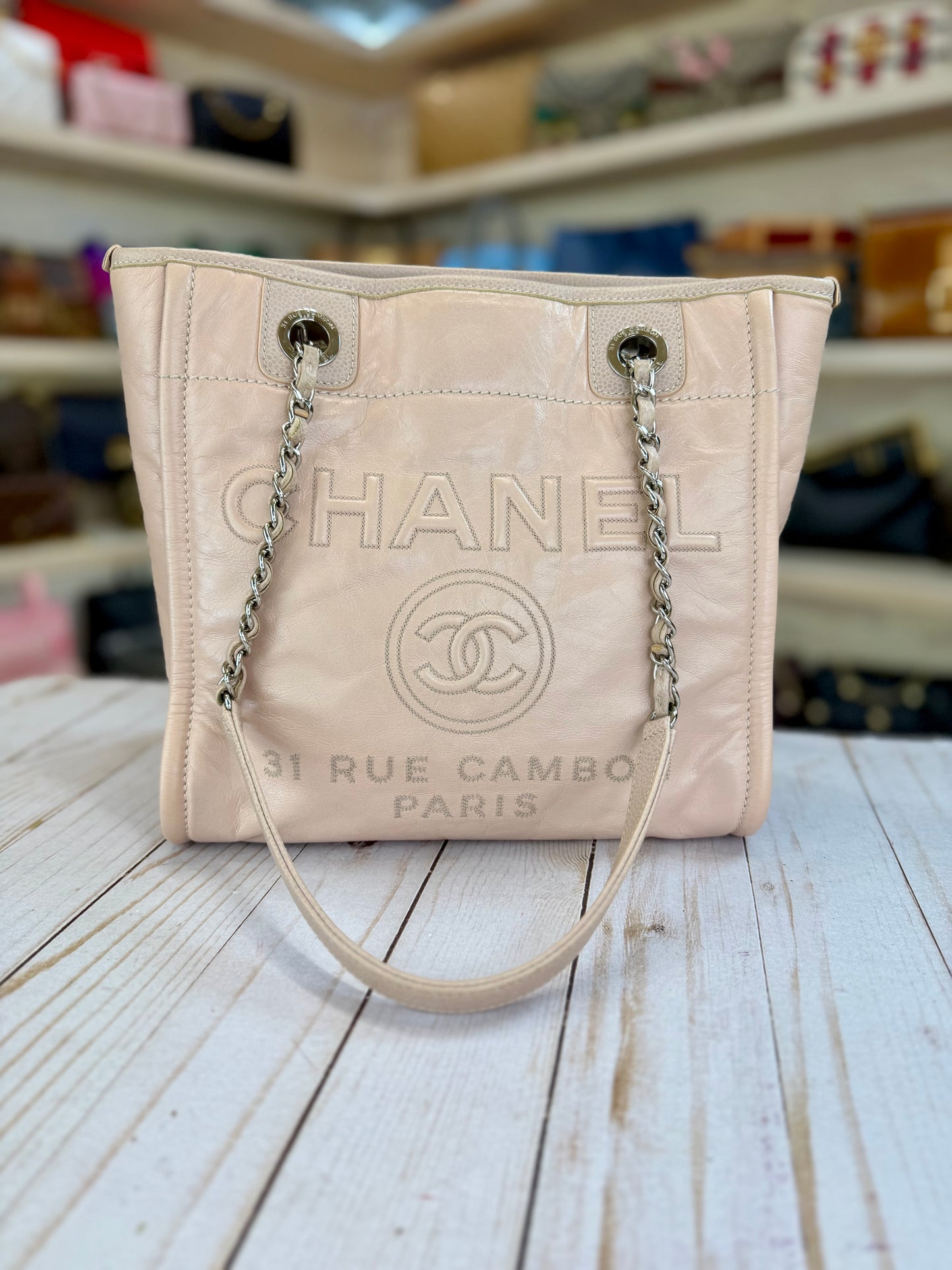 Chanel
Mini Glazed Calfskin Deauville Tote