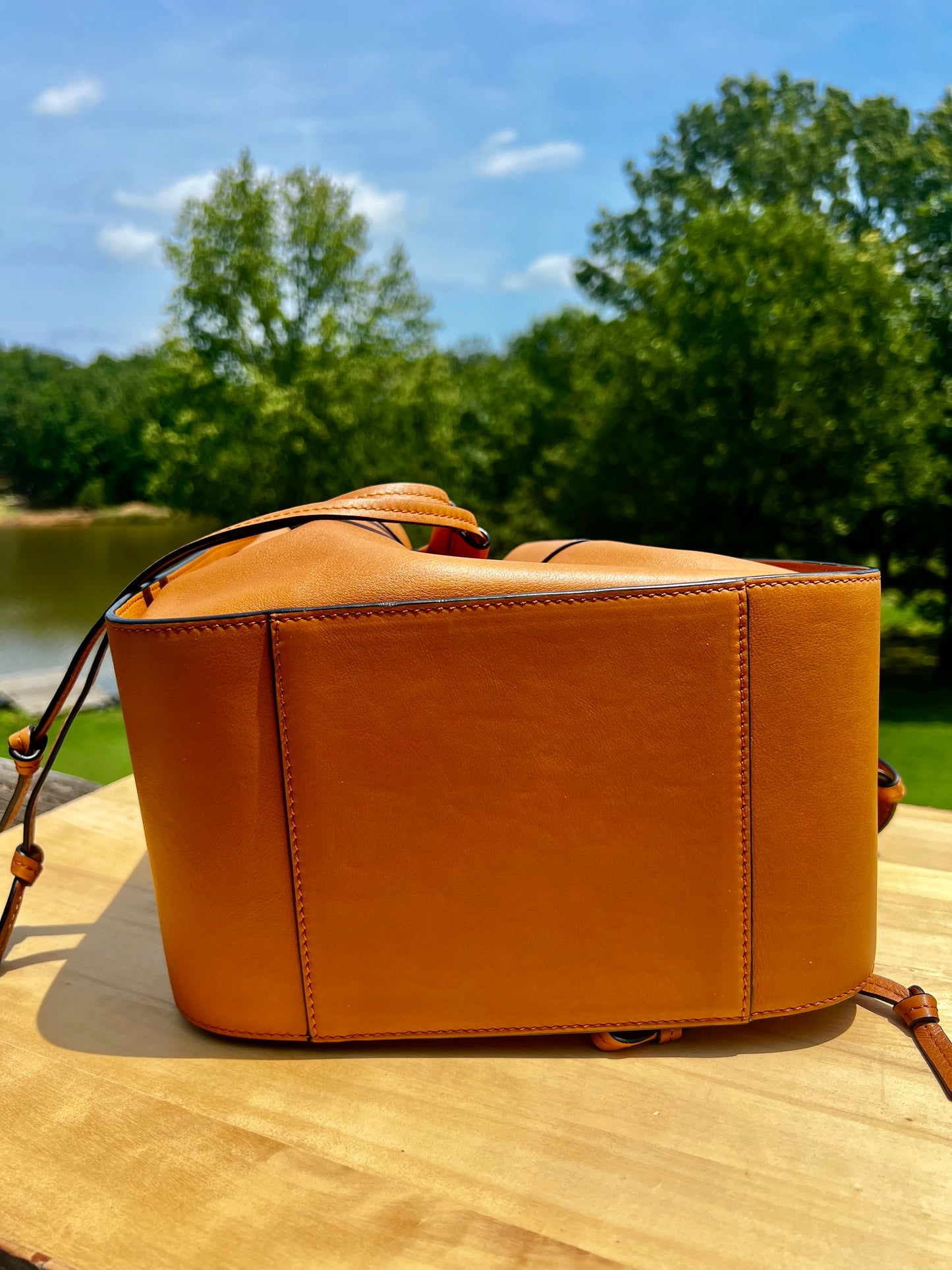 LOEWE Small Hammock Bag in Classic Calfskin Tan