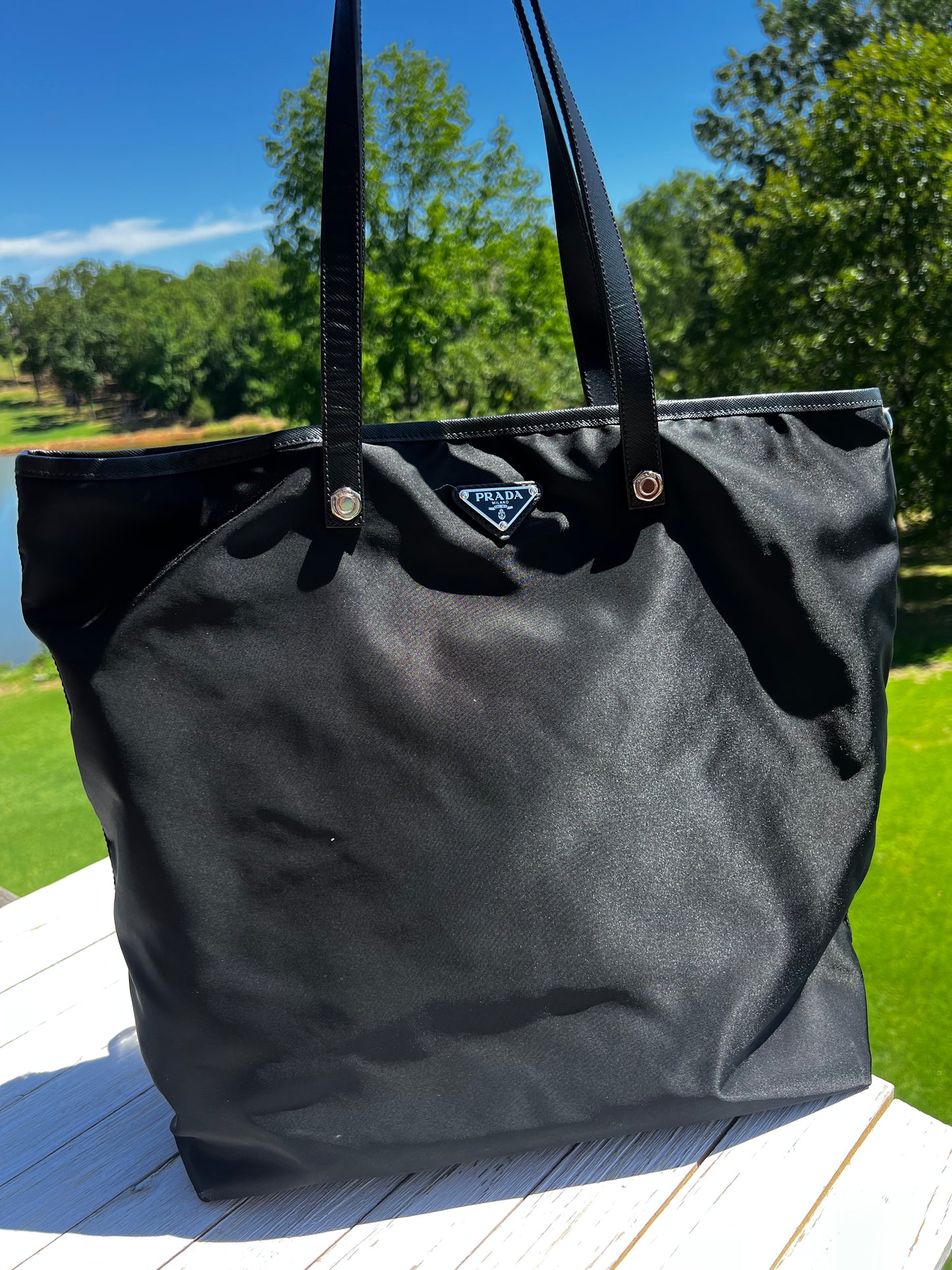 PRADA Tessuto Nylon Tote – Black