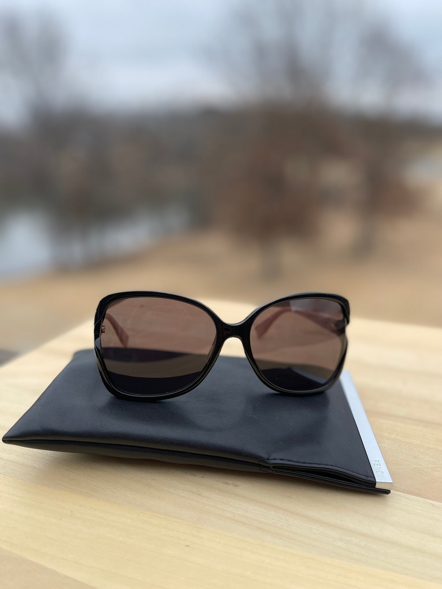FENDI
Ladies Micro-Logo Sunglasses