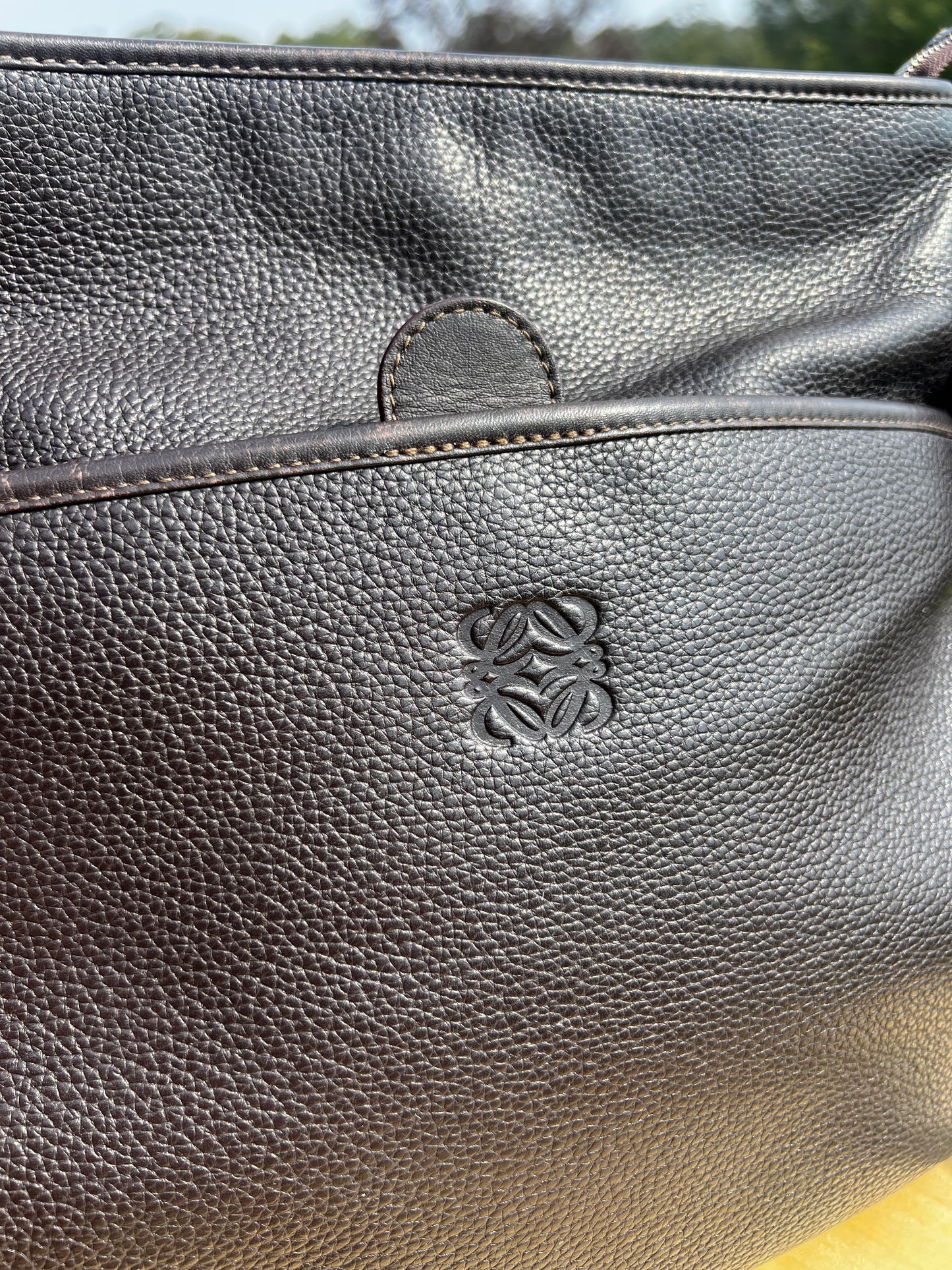 LOEWE Leather Crossbody Bag – Brown