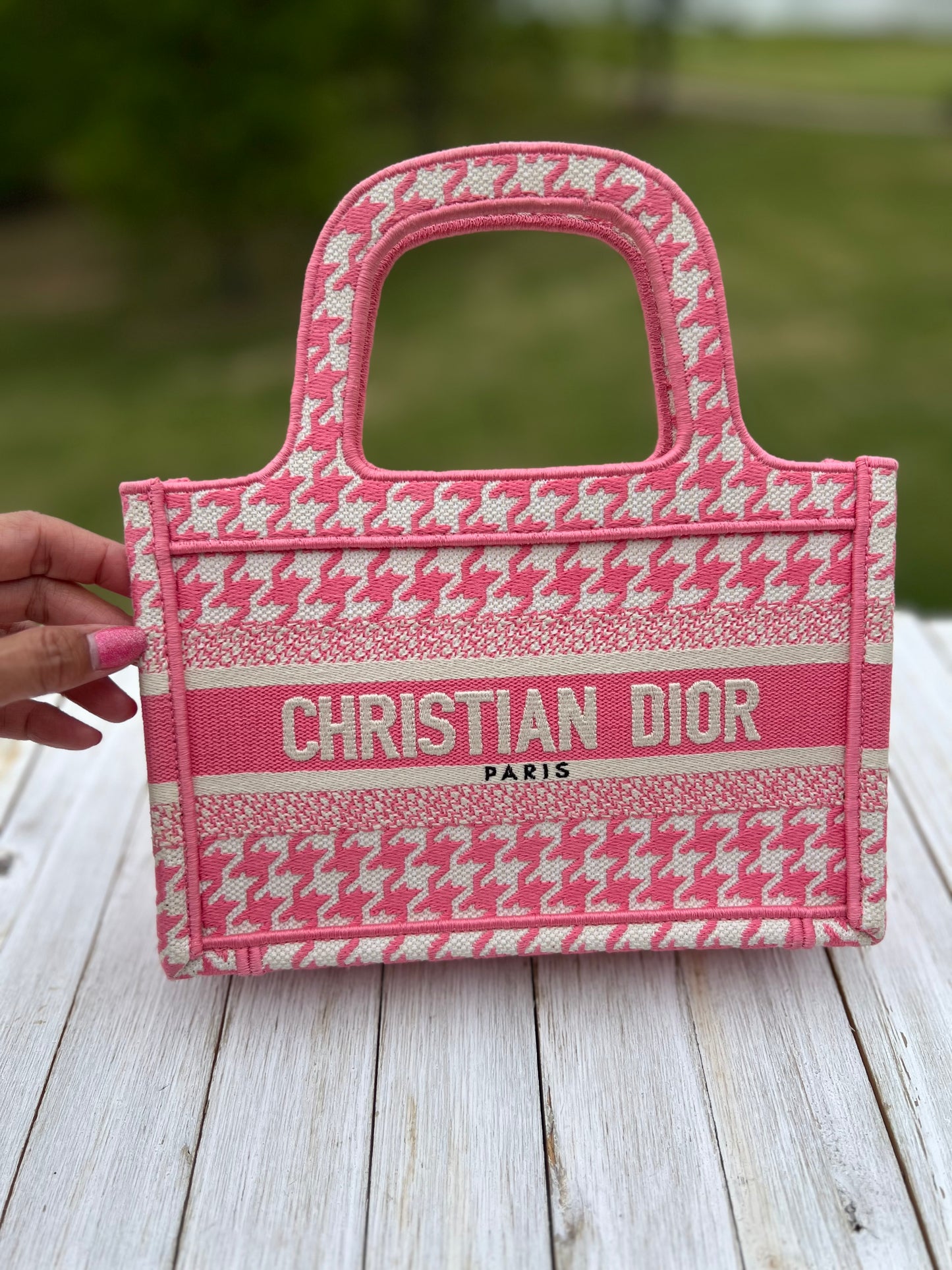 CHRISTIAN DIOR
Canvas Embroidered Mini Toile De Jouy Book Tote