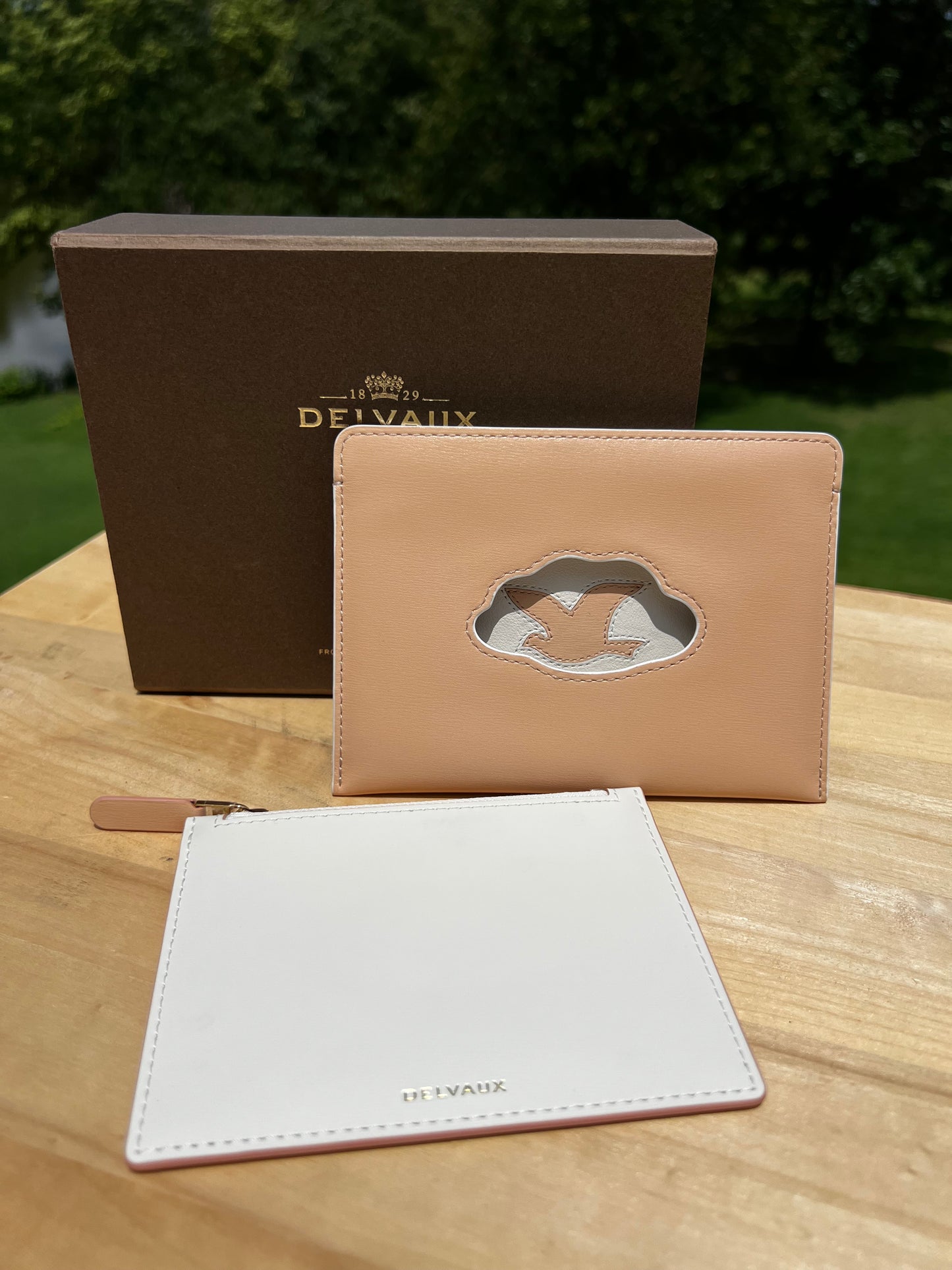 DELVAUX Beige Magritte Card Case