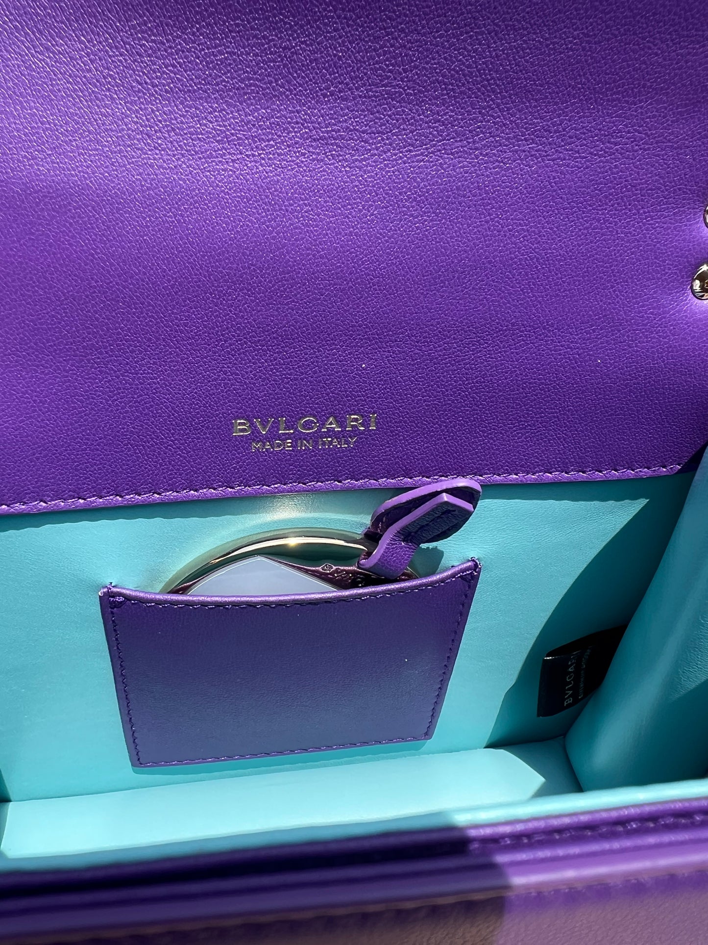 BVLGARI Serpenti Forever Leather Cross‑Body Bag (Purple)
