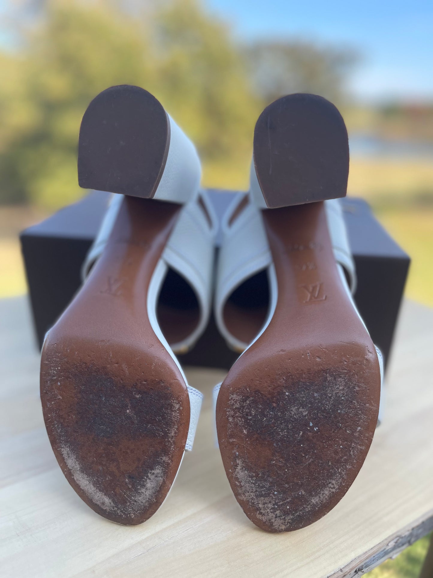 LOUIS VUITTON Grained Calfskin Horizon Sandals
37.5 EU