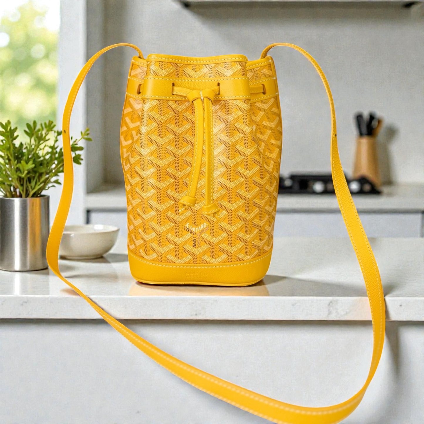 GOYARD
Goyardine Petit Flot Bucket Bag PM Yellow