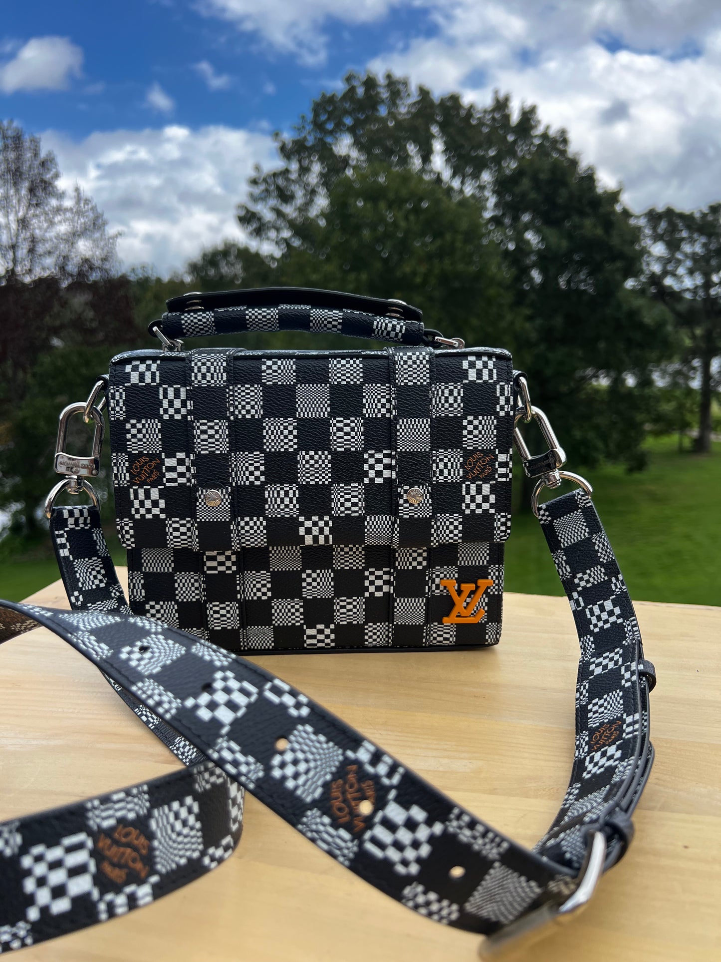LOUIS VUITTON Soft Trunk Flap Bag – Black Damier Distorted Canvas