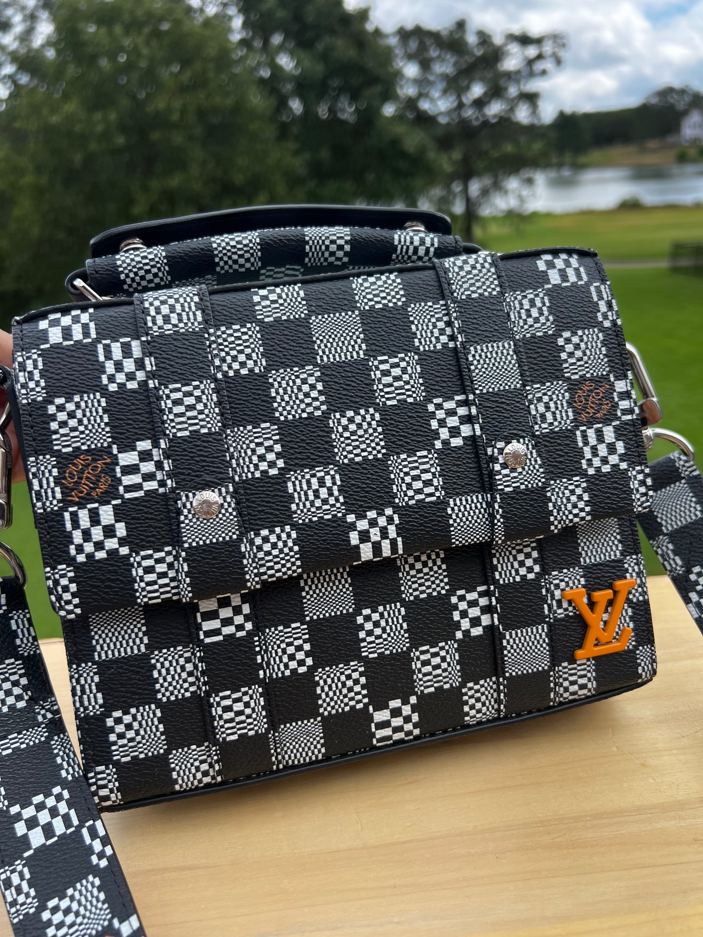 LOUIS VUITTON Soft Trunk Flap Bag – Black Damier Distorted Canvas