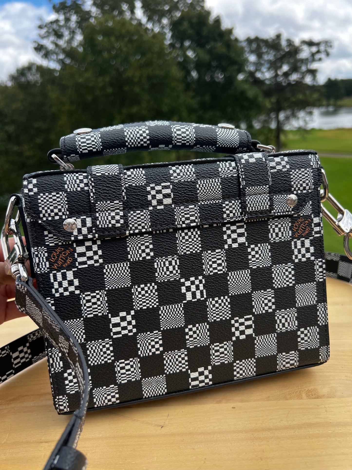 LOUIS VUITTON Soft Trunk Flap Bag – Black Damier Distorted Canvas