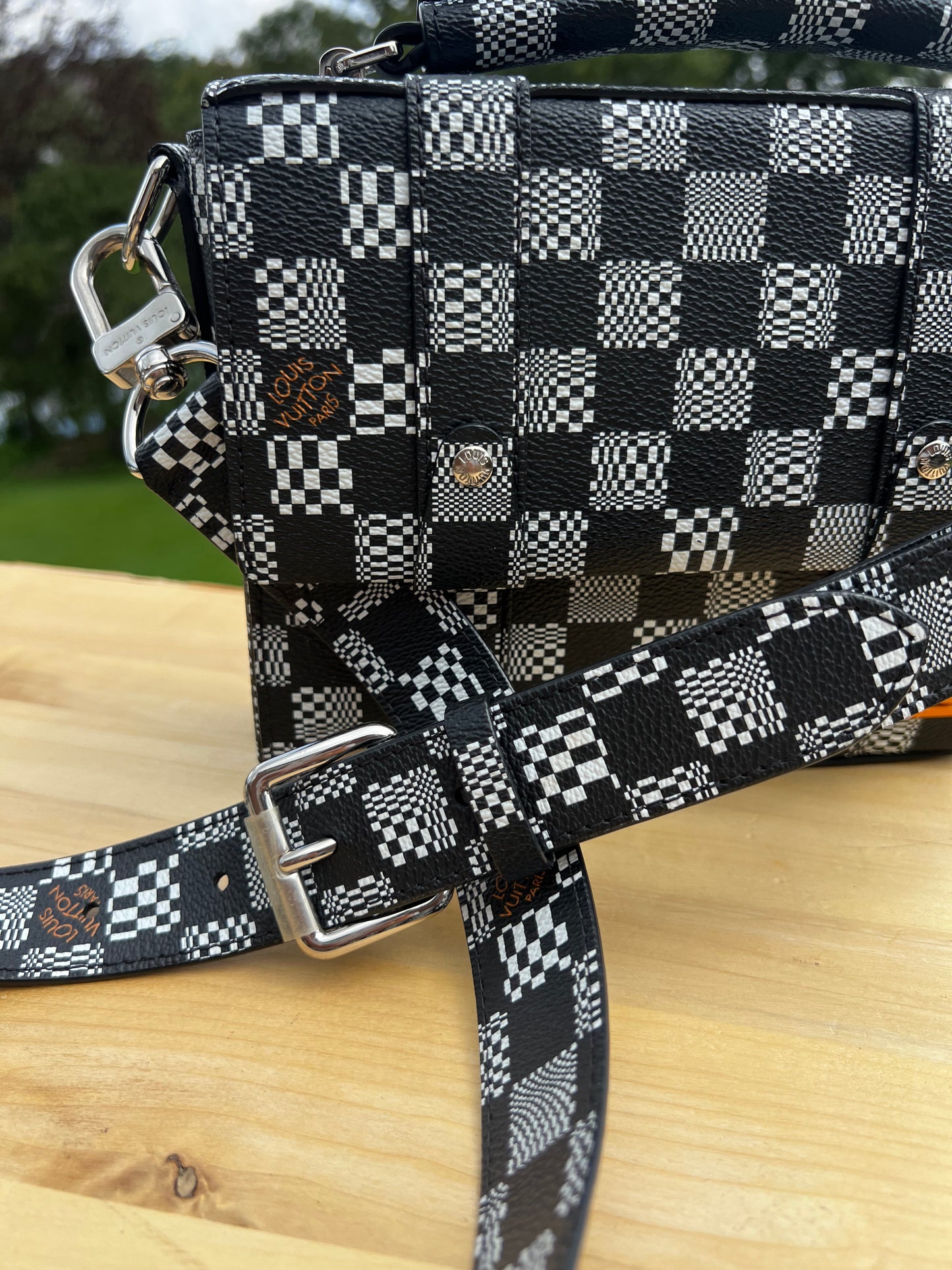 LOUIS VUITTON Soft Trunk Flap Bag – Black Damier Distorted Canvas