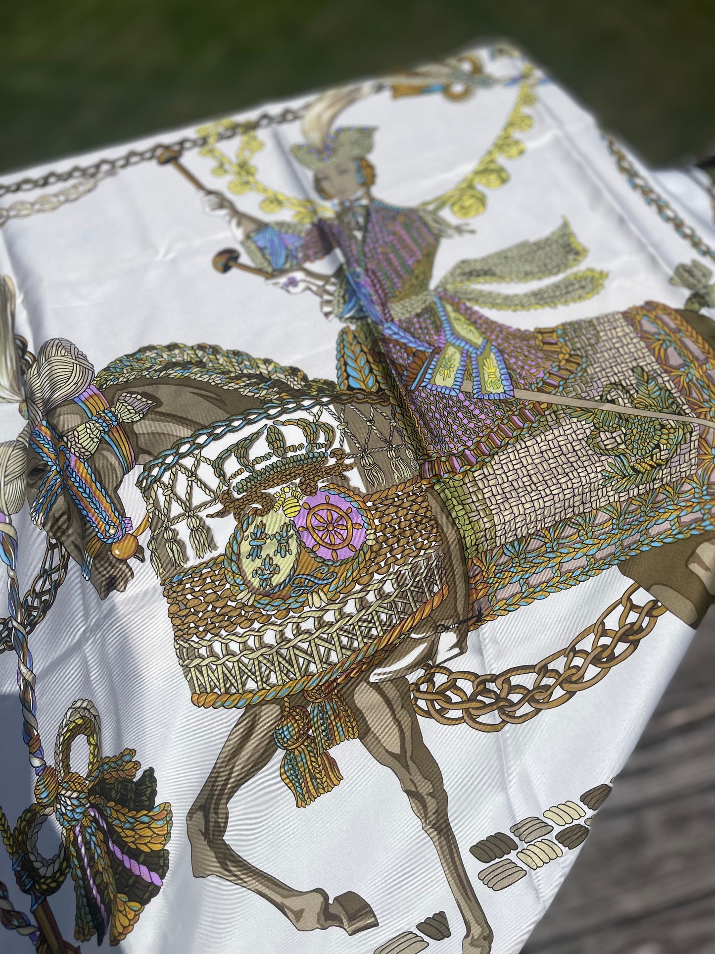 Hermes Le Timbalier Silk Scarf