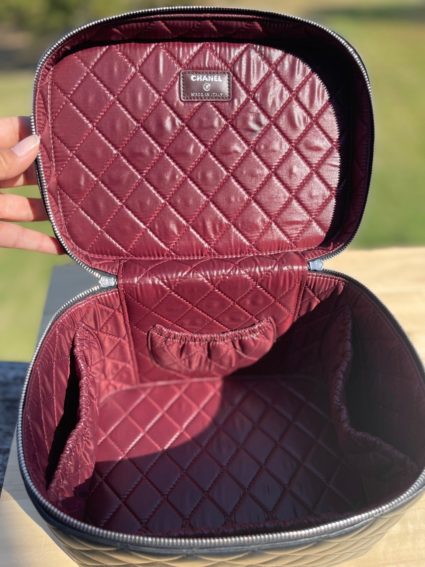 CHANEL 
Lambskin Quilted Large Vanity