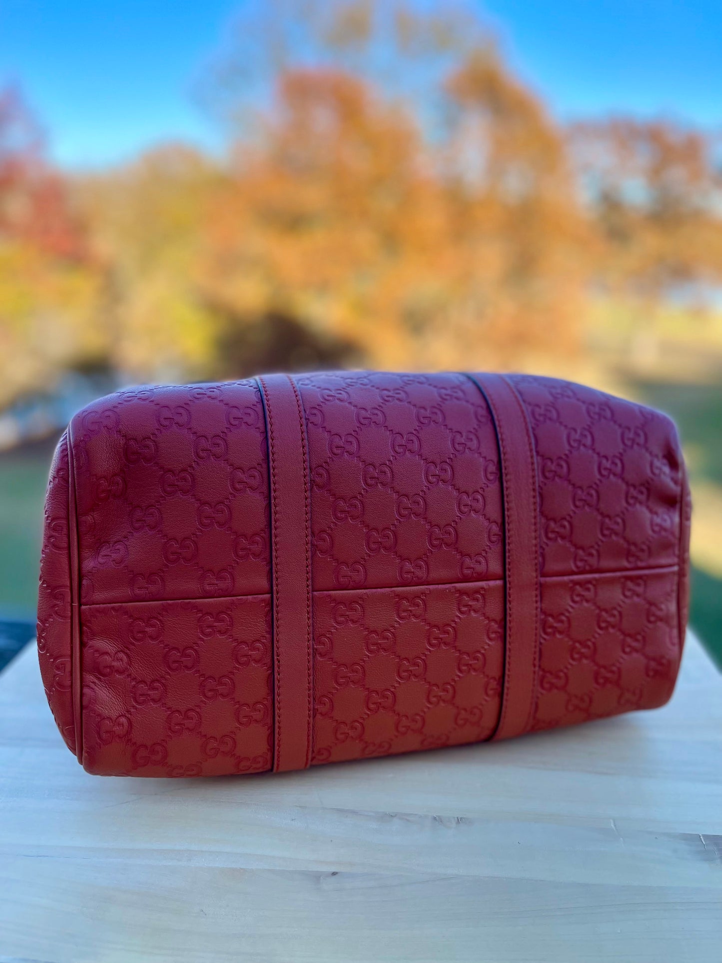 Gucci Saffron Guccissima Leather Medium Joy Boston Bag