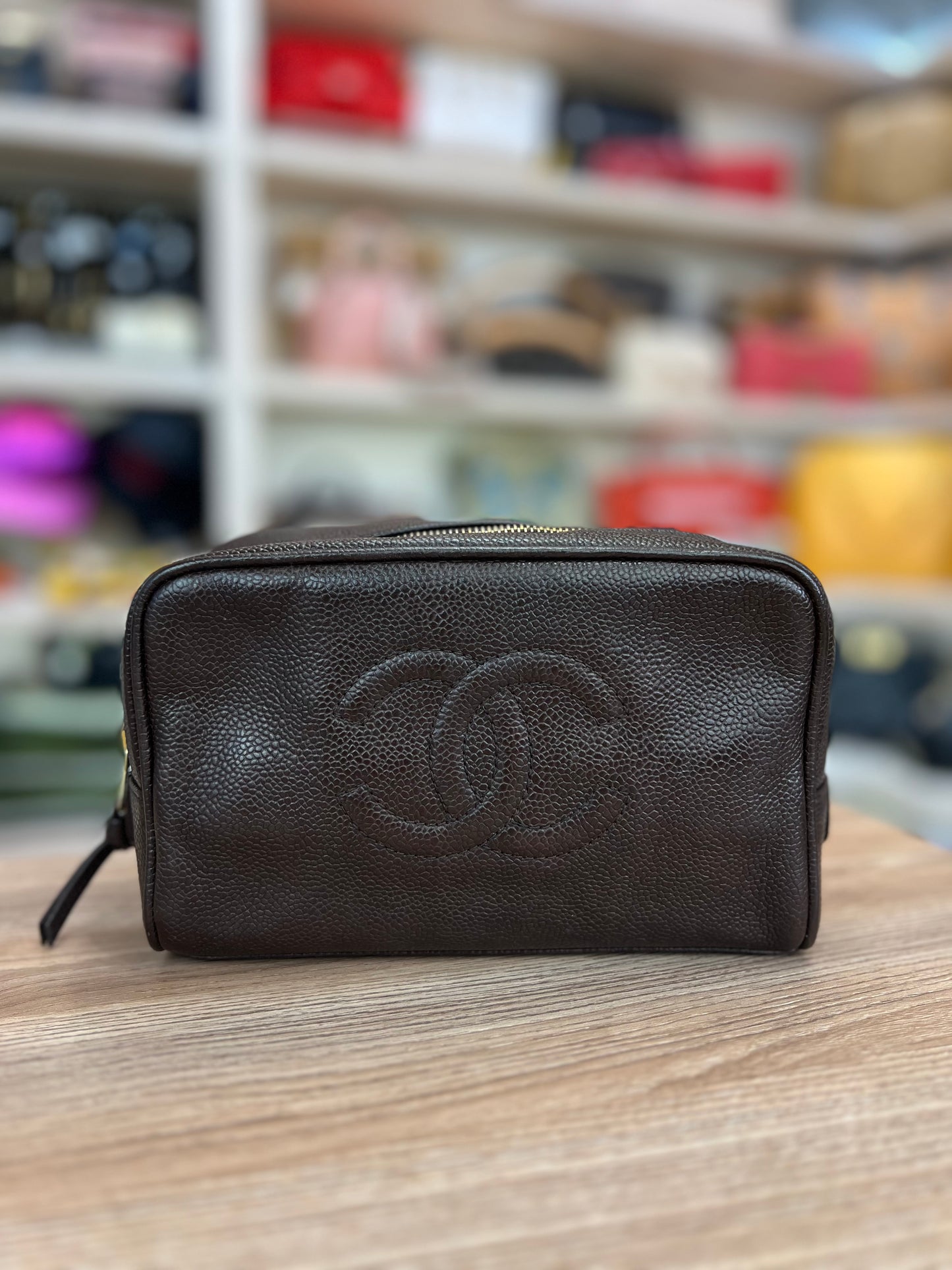 Chanel
Vintage Timeless Toiletry Pouch Caviar