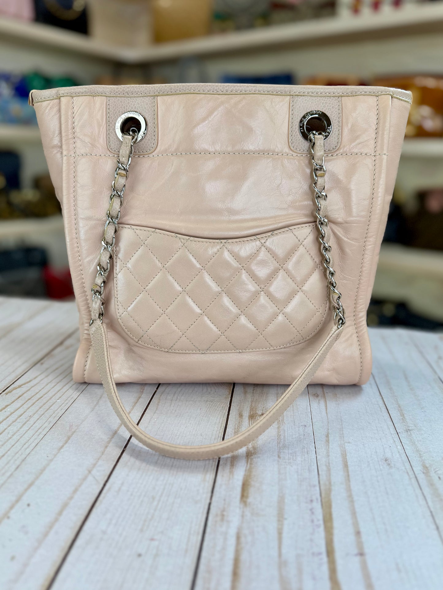 Chanel
Mini Glazed Calfskin Deauville Tote