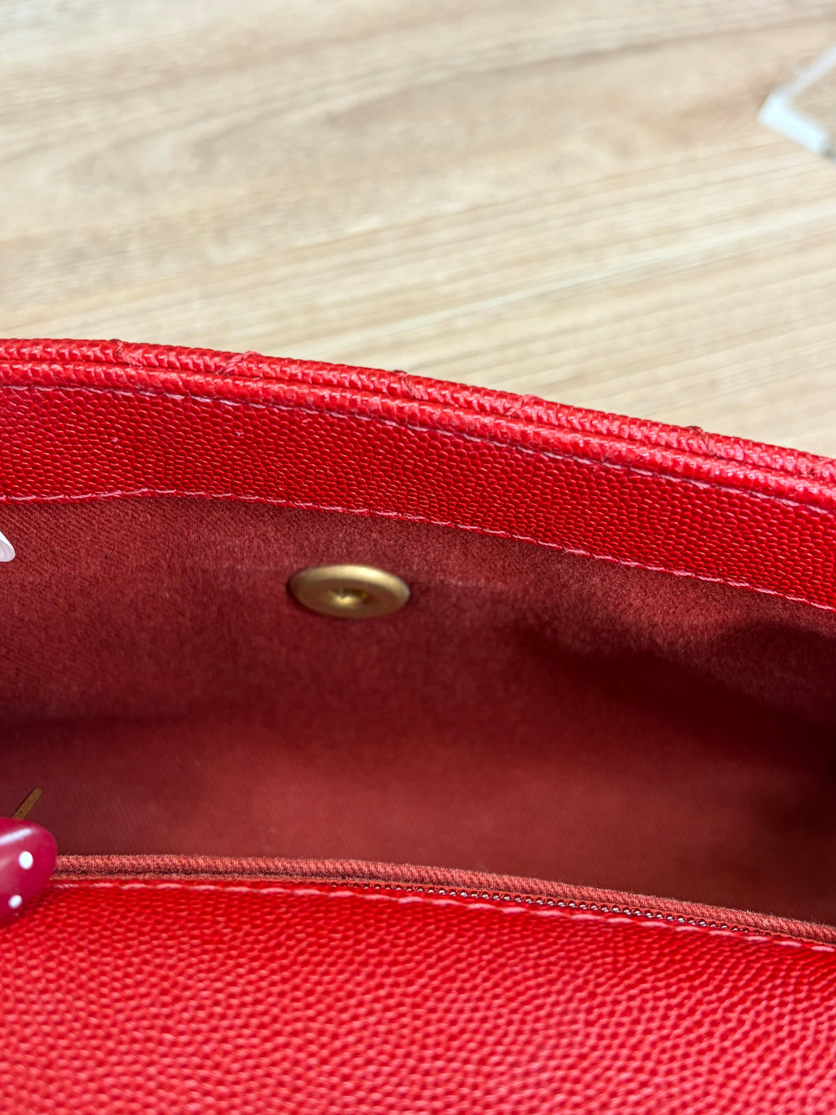 Chanel Caviar Quilted Mini Coco Handle Flap Red