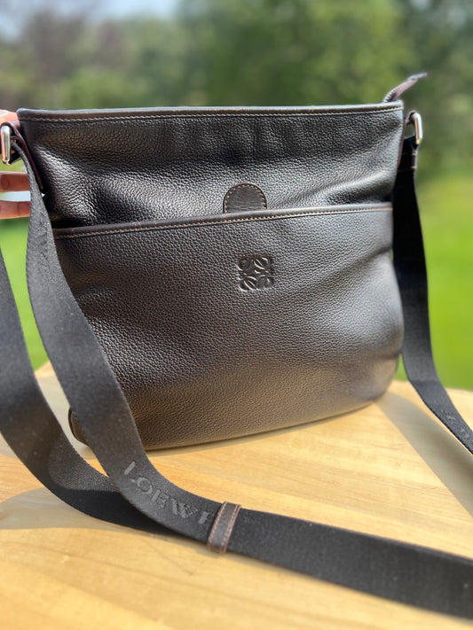 LOEWE Leather Crossbody Bag – Brown