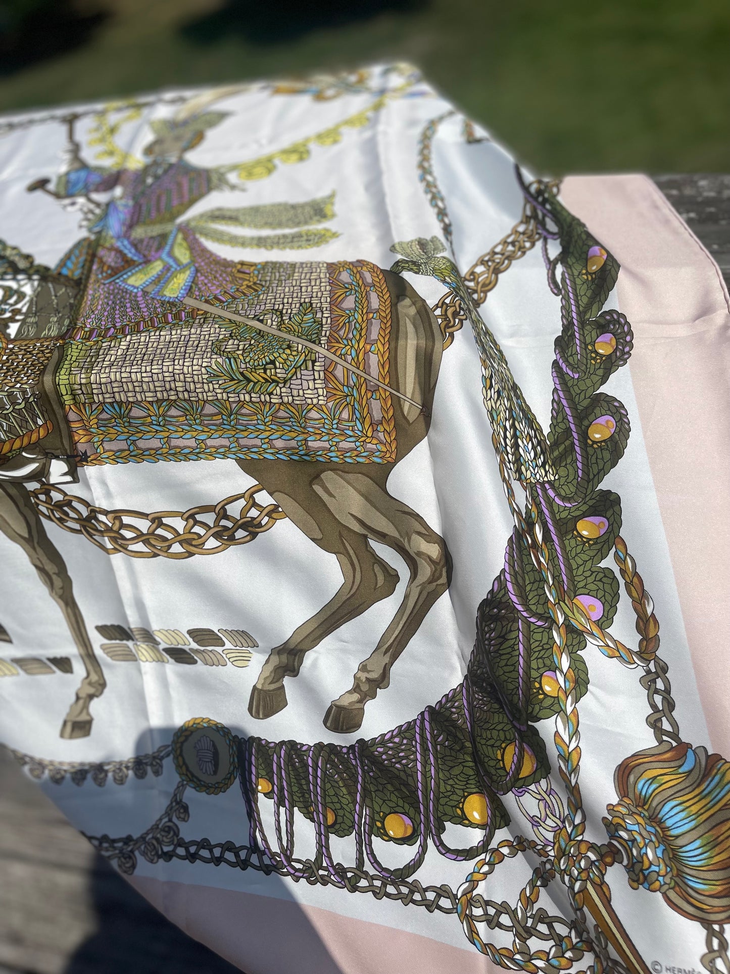 Hermes Le Timbalier Silk Scarf