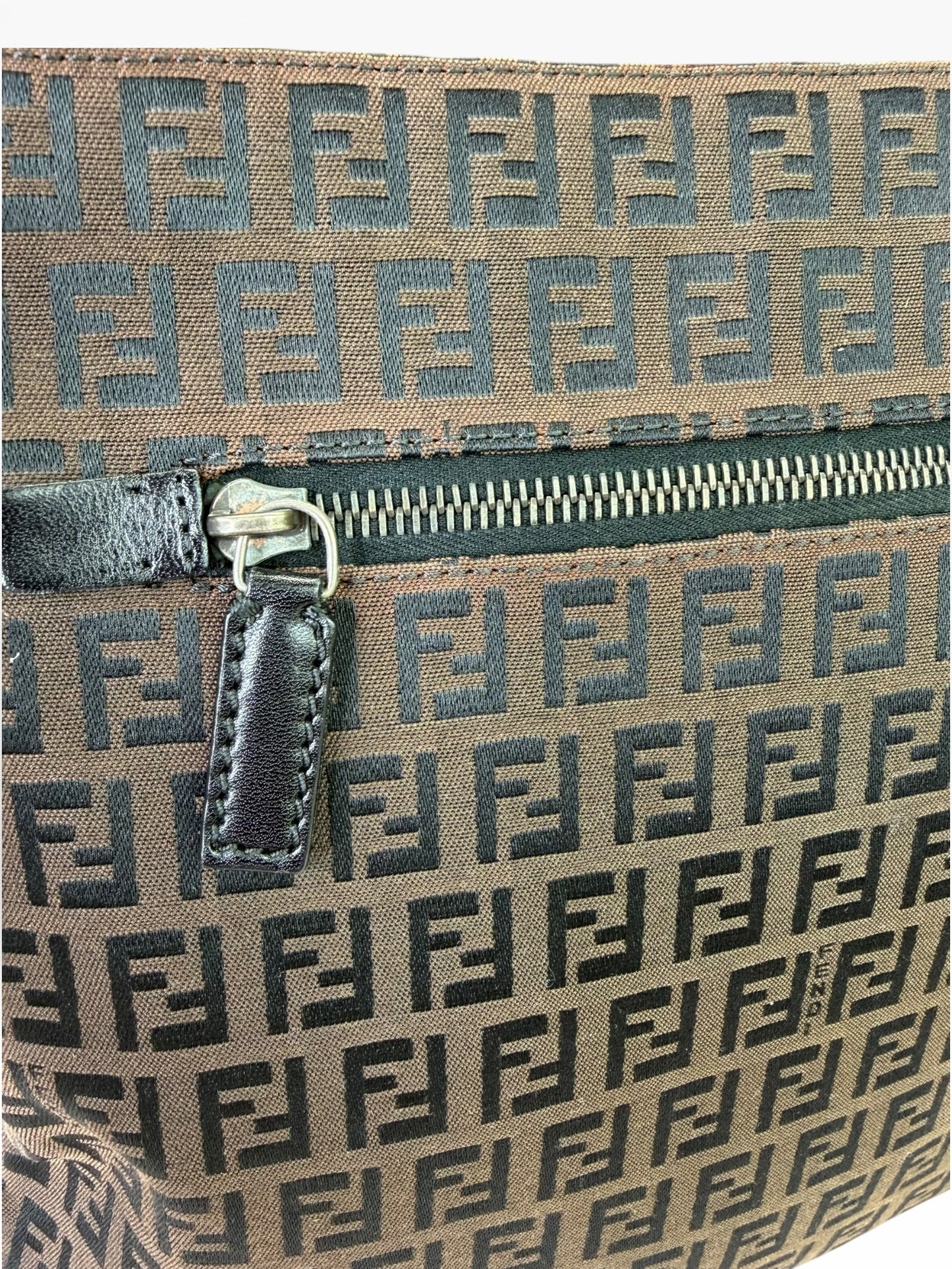 Fendi
FF Front Zip Flat Zucca Large Canvas Bag
