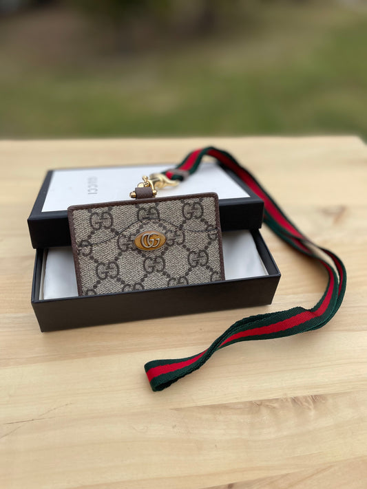 GUCCI 
GG Supreme Monogram Ophidia ID Holder