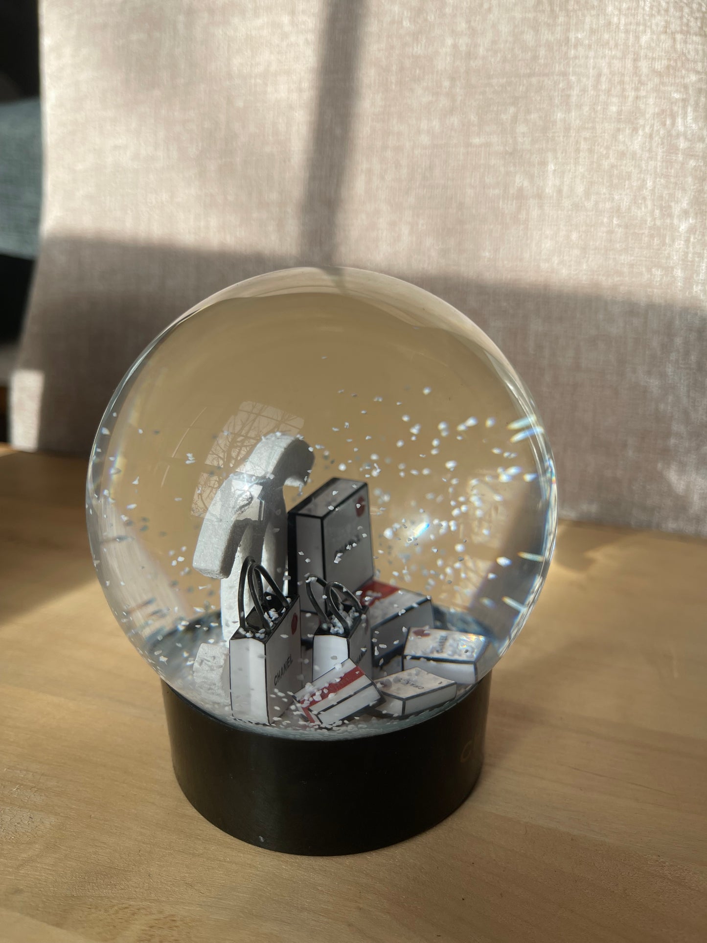 CHANEL Glass CC Shopping Bag Snow Globe