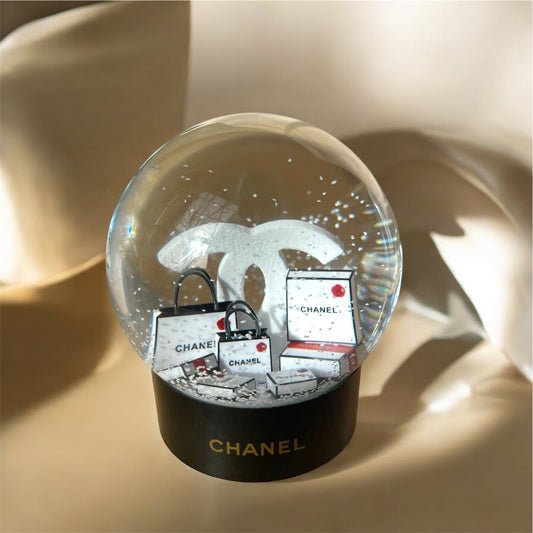 CHANEL Glass CC Shopping Bag Snow Globe