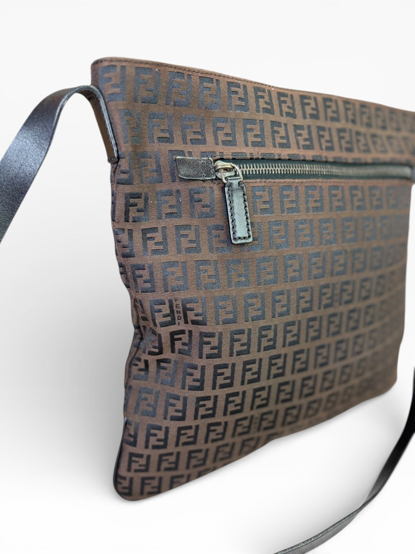 Fendi
FF Front Zip Flat Zucca Large Canvas Bag