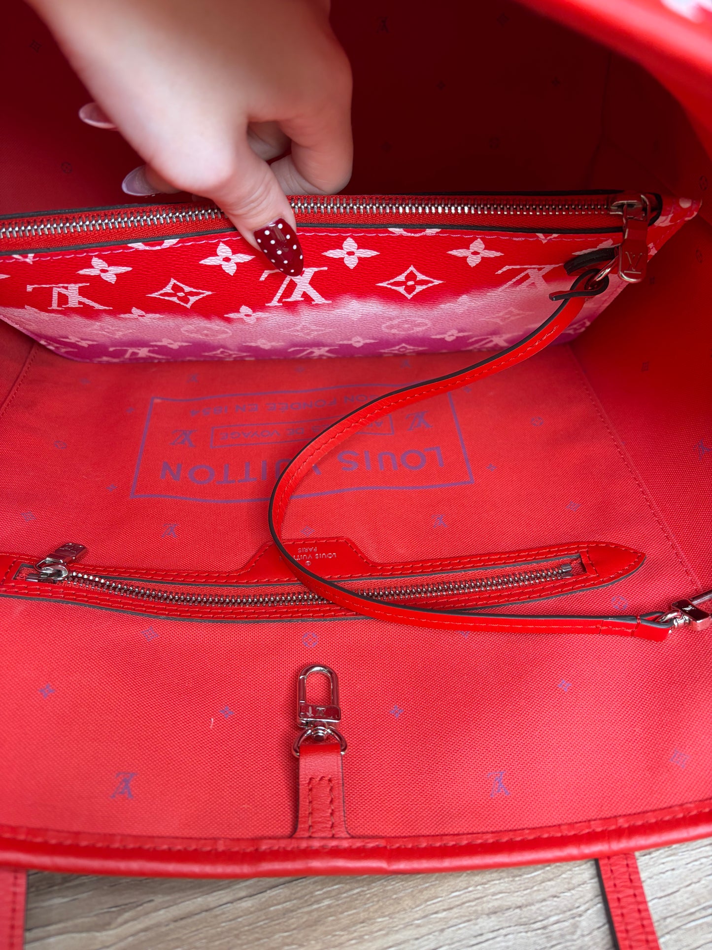 LOUIS VUITTON Monogram Escale Neverfull MM w/ pouch