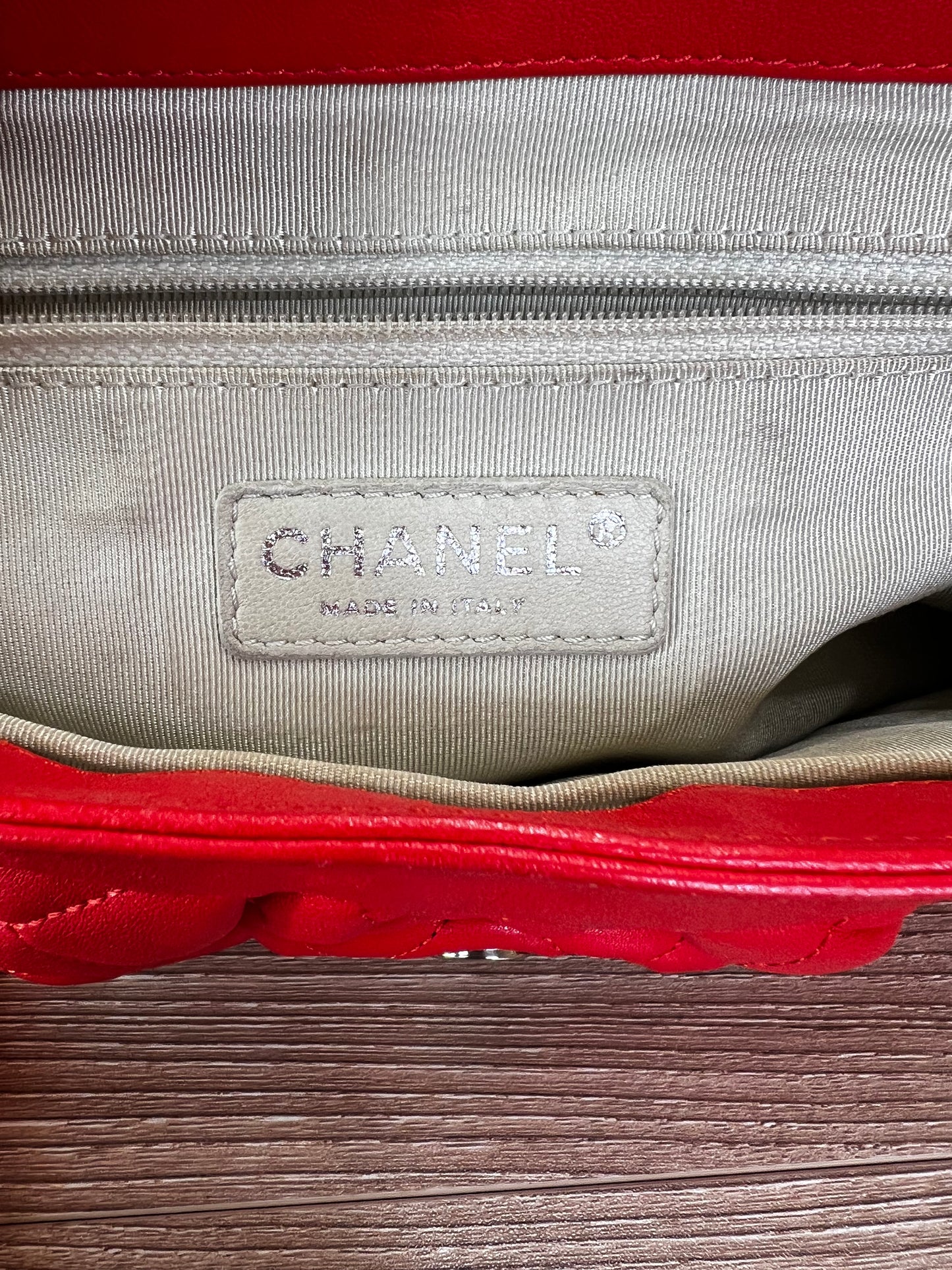 CHANEL Chain Around Flap Bag Quilted Leather Medium