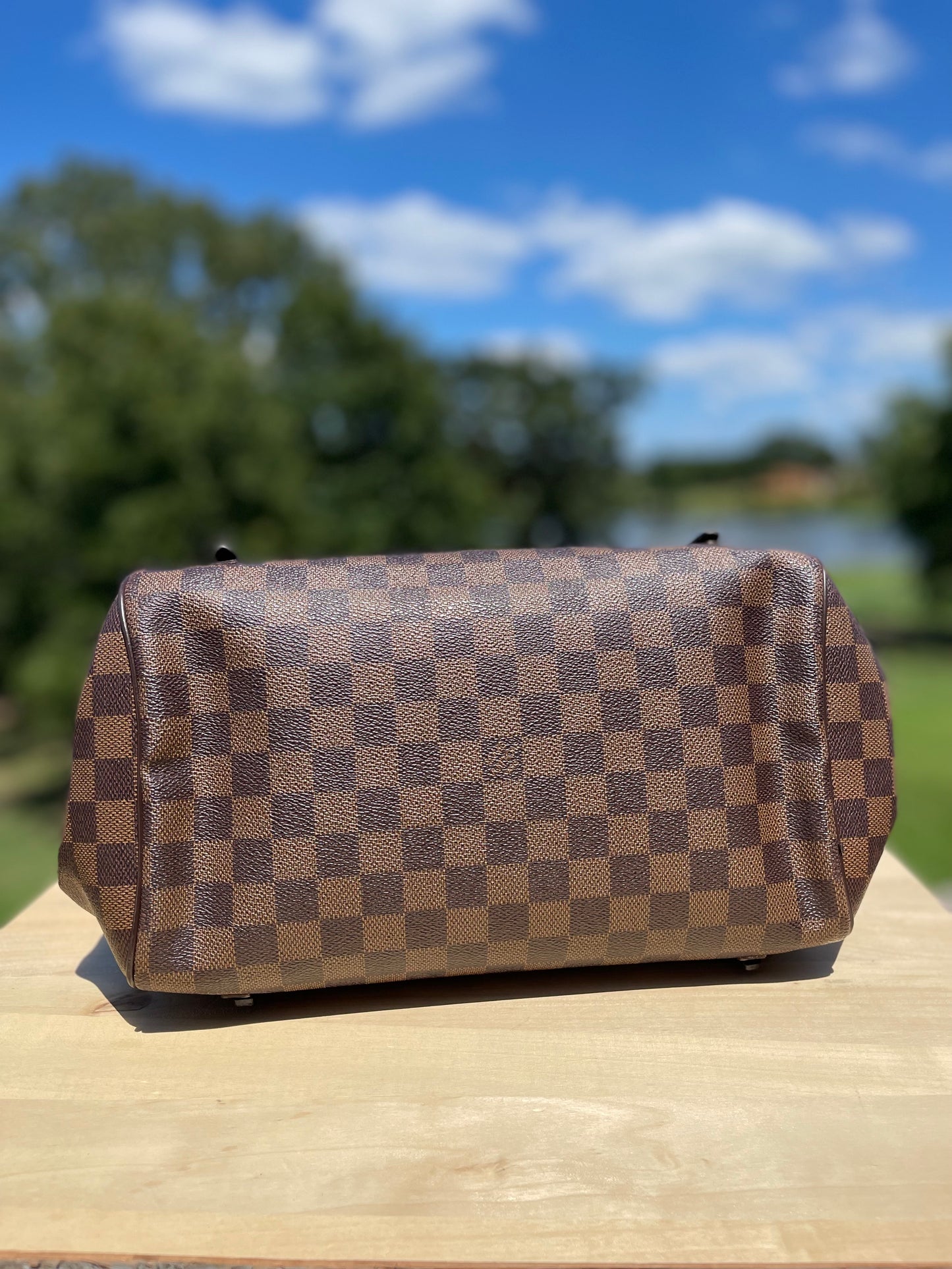 LOUIS VUITTON 
Damier Ebene Rivington GM