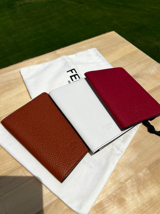 FENDI Passport Holder – Grained Black Leather