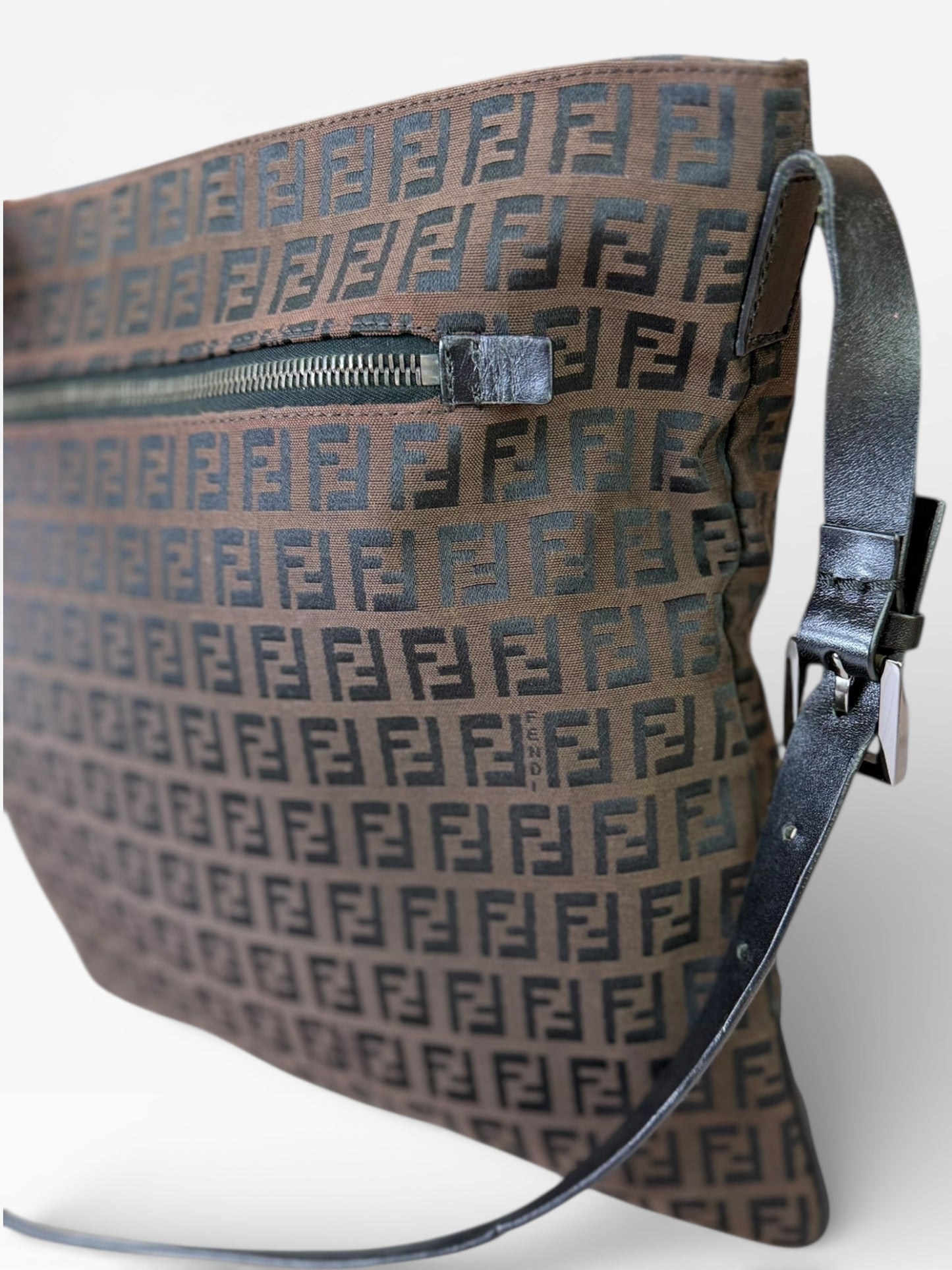 Fendi
FF Front Zip Flat Zucca Large Canvas Bag