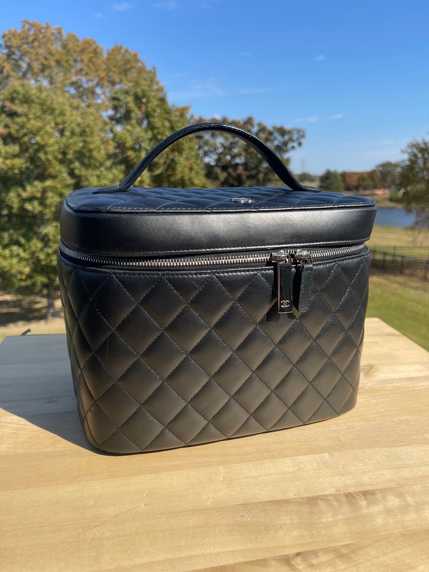 CHANEL 
Lambskin Quilted Large Vanity