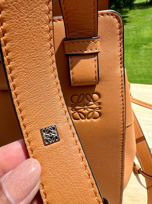 LOEWE Small Hammock Bag in Classic Calfskin Tan