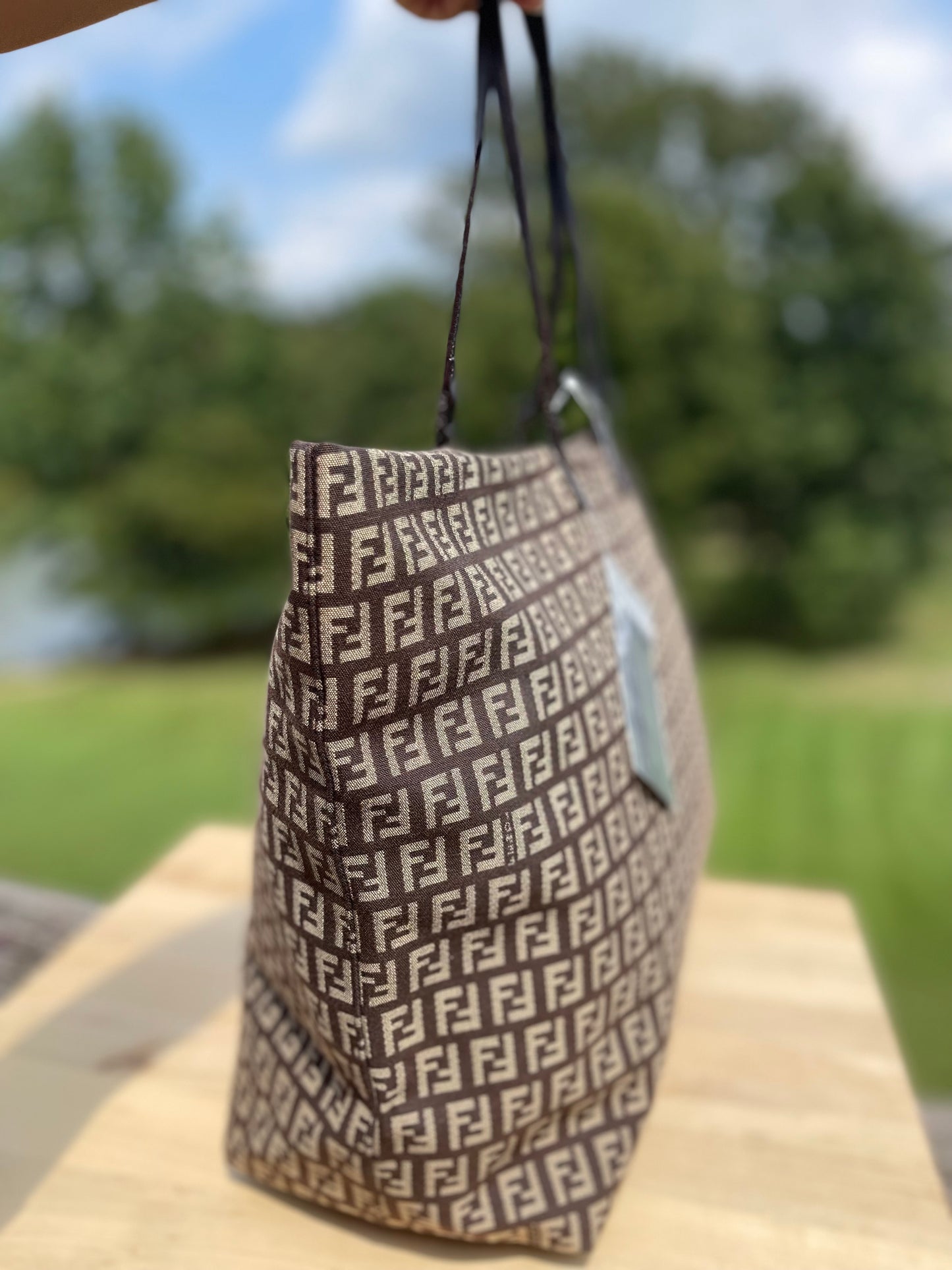 Fendi Zucchino Roll Tote