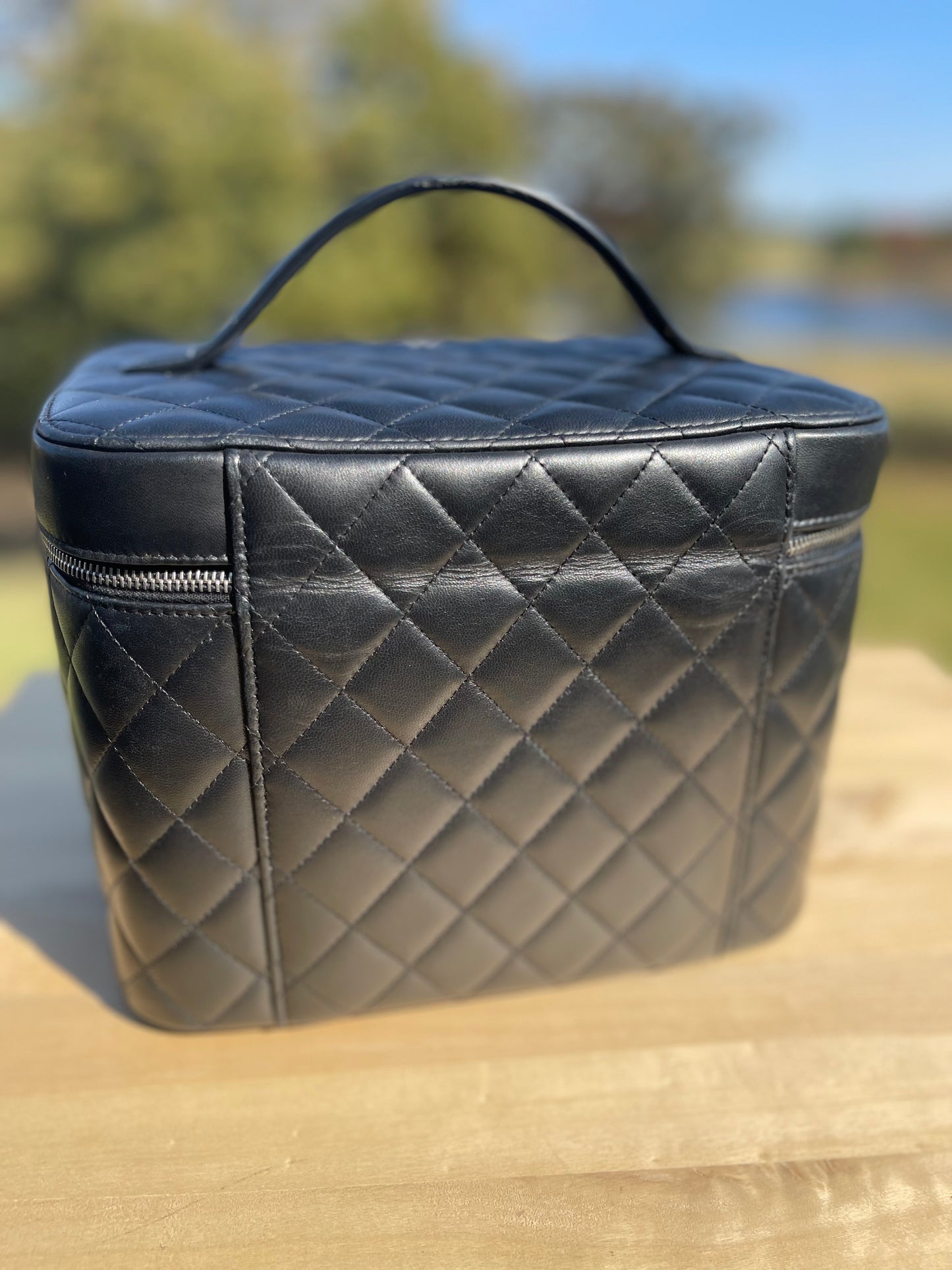 CHANEL 
Lambskin Quilted Large Vanity