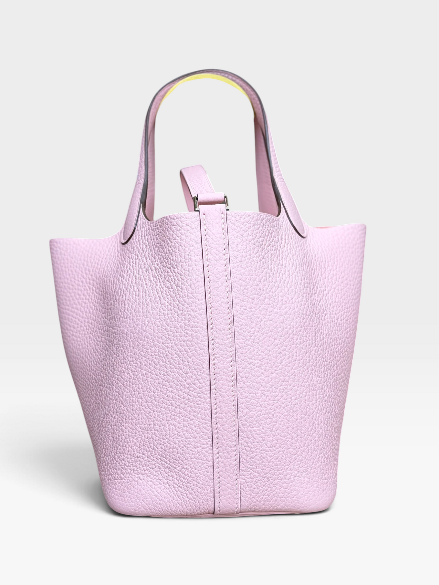 HERMES Taurillon Clemence Picotin Lock 18 PM Rose Sakura